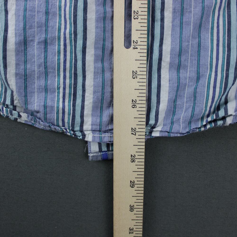 Tommy Bahama Island Crafted Striped Shirt Mens L Blue Cotton Long Sleeve - Picture 6 of 6
